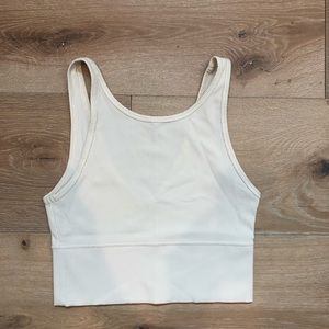 Lululemon Power Pivot Tank Ribbed Light Ivory Size 8